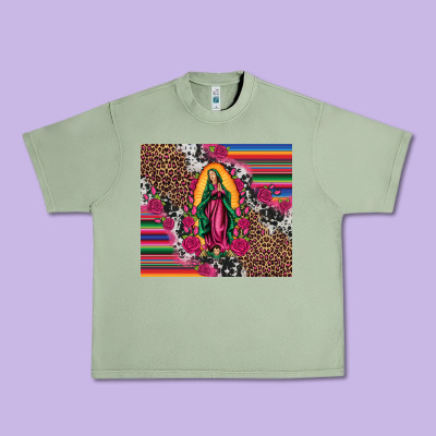 Our Lady Of Guadalupe Serape Background Tumbler Urban Heavy Tee Designed By Artiststas
