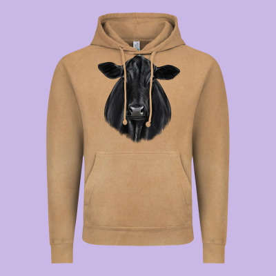 Black Angus Vintage Hoodie Designed By Jahusdesignshop