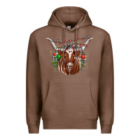 Chestnut christmas  texas longhorn Premium Hoodie - JahusDesignShop