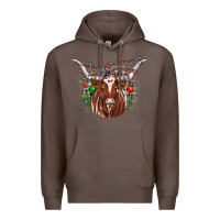 Coffee christmas  texas longhorn Premium Hoodie - JahusDesignShop