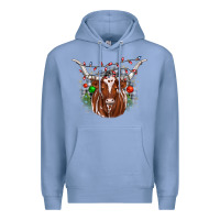Colony Blue christmas  texas longhorn Premium Hoodie - JahusDesignShop