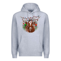 Heather Grey christmas  texas longhorn Premium Hoodie - JahusDesignShop