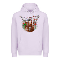 Lilac christmas  texas longhorn Premium Hoodie - JahusDesignShop