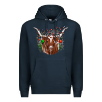 Navy christmas  texas longhorn Premium Hoodie - JahusDesignShop