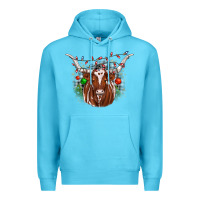 Ocean Blue christmas  texas longhorn Premium Hoodie - JahusDesignShop