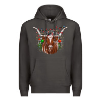 Smoke christmas  texas longhorn Premium Hoodie - JahusDesignShop