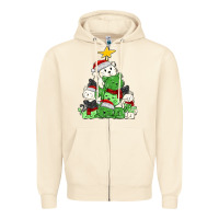 Sandshell Christmas cat tree Zipper Hoodie - MaliasSmallBusiness