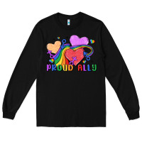 Black proud ally Long Sleeve Tee - MaliasSmallBusiness