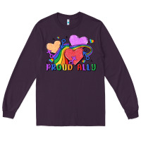 Plum proud ally Long Sleeve Tee - MaliasSmallBusiness
