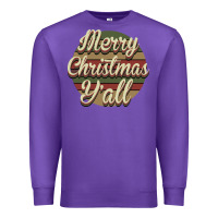 Purple Merry Christmas Y'all Premium Sweatshirt - Bettercallsaul