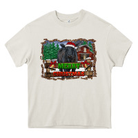 Cream merry christmas black angus cattle and farm Heavy Core Tee - RanaPortraitStore