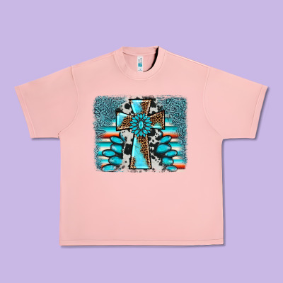 Cross Gemstone Background Urban Heavy Tee Designed By Adodesignshop