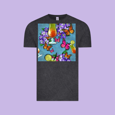 Butterfly Cocktail Vintage Tee Designed By Bundleandbundleshop