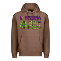 Chestnut Louisiana Mardi Gras Premium Hoodie - NancyCooperArtShop