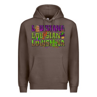 Coffee Louisiana Mardi Gras Premium Hoodie - NancyCooperArtShop