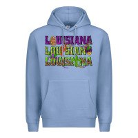 Colony Blue Louisiana Mardi Gras Premium Hoodie - NancyCooperArtShop