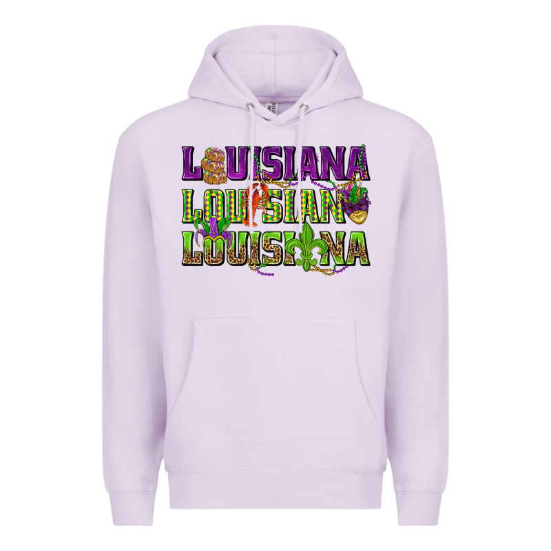 Louisiana Mardi Gras Premium Hoodie by NancyCooperArtShop | Teevron