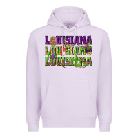 Lilac Louisiana Mardi Gras Premium Hoodie - NancyCooperArtShop