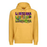 Mustard Louisiana Mardi Gras Premium Hoodie - NancyCooperArtShop
