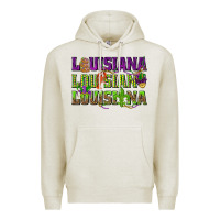 Oatmeal Heather Louisiana Mardi Gras Premium Hoodie - NancyCooperArtShop