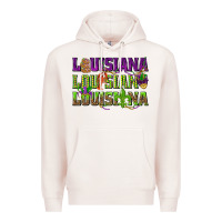 Pale Pink Louisiana Mardi Gras Premium Hoodie - NancyCooperArtShop