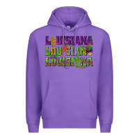 Purple Louisiana Mardi Gras Premium Hoodie - NancyCooperArtShop