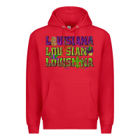 Red Louisiana Mardi Gras Premium Hoodie - NancyCooperArtShop