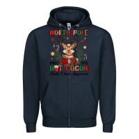 Navy north pole hot cocoa Zipper Hoodie - MaliasSmallBusiness