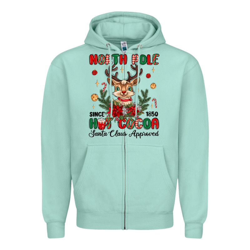 North Pole Hot Cocoa Zipper Hoodie by MaliasSmallBusiness | Teevron
