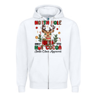 White north pole hot cocoa Zipper Hoodie - MaliasSmallBusiness