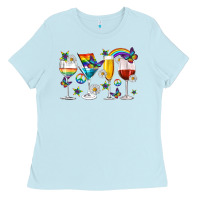 Baby Blue pride lgbtq wine cups and glasses Ladies Tee - texasbilliewilder
