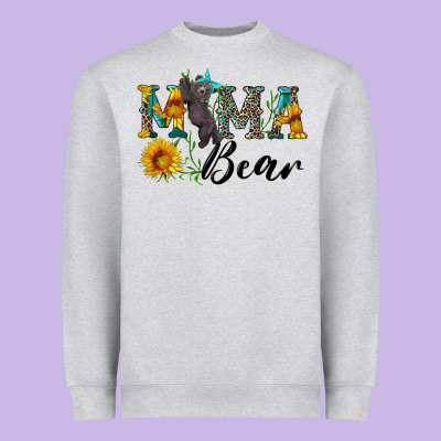 Blue Mama Bear With Cute Bear Heavyweight Sweatshirt Designed By Artiststas