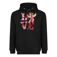 Black valentine's day cupid love Heavyweight Hoodie - RanaPortraitStore