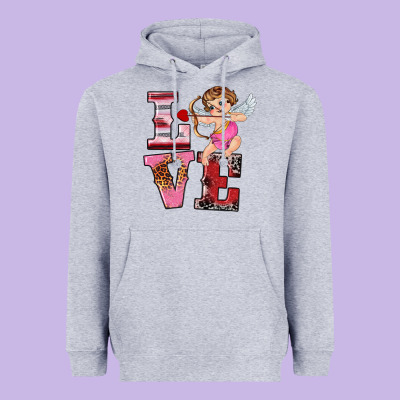Valentine's Day Cupid Love Heavyweight Hoodie Designed By Ranaportraitstore