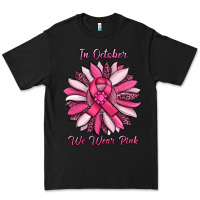 Black in october we wear pink sunflower Premium Tee - RanaPortraitStore