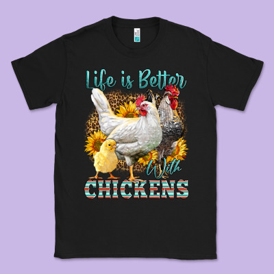 Western Life Is Better With Chickens Classic Tee Designed By Lillyallendesigns