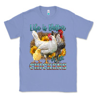 Colony Blue Western Life Is Better With Chickens Classic Tee - LillyAllenDesigns
