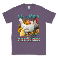 Lavender Western Life Is Better With Chickens Classic Tee - LillyAllenDesigns