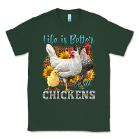 Sports Green Western Life Is Better With Chickens Classic Tee - LillyAllenDesigns