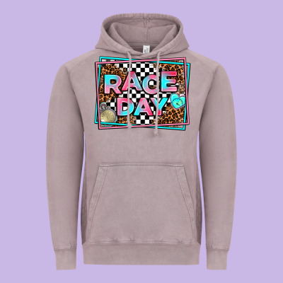 Race Day Vintage Hoodie Designed By Adodesignshop