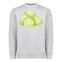 Heather Grey tennis patch Heavyweight Sweatshirt - AdoDesignShop