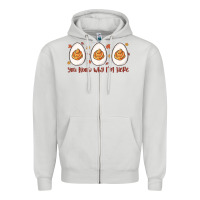 Dove Grey you know why i'm here Zipper Hoodie - MaliasSmallBusiness