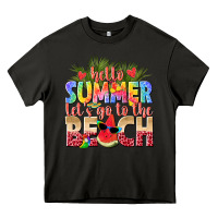 Asphalt hello summer lets go to the beach Heavy Core Tee - texasbilliewilder
