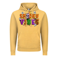 Vintage Mustard Spooky vibes Vintage Hoodie - Artiststas
