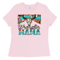 Bubblegum Pink wranglin mama Ladies Tee - Zillion Design Studio