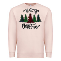 Pale Pink Merry Christmas Trees Premium Sweatshirt - Bettercallsaul