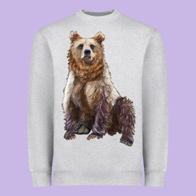 Bear Heavyweight Sweatshirt Designed By Artiststas