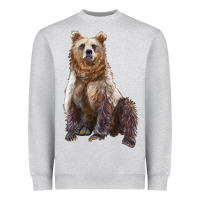 Heather Grey bear Heavyweight Sweatshirt - Artiststas