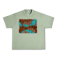 Oil Green turquoise glitter leopard background Urban Heavy Tee - AdoDesignShop