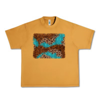 Peanut Butter turquoise glitter leopard background Urban Heavy Tee - AdoDesignShop